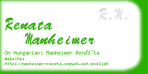 renata manheimer business card